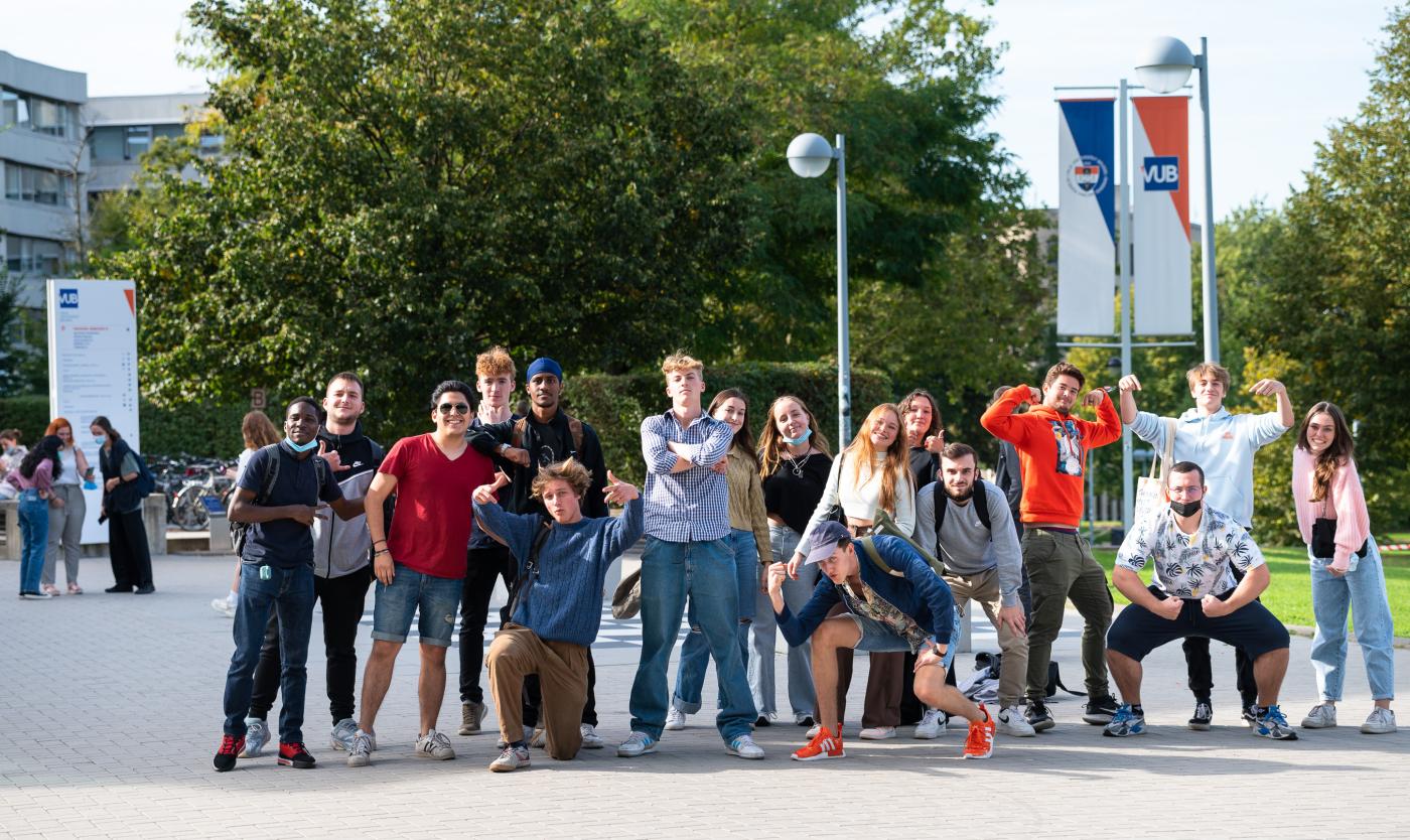 Groep van internationale studenten op Campus Etterbeek