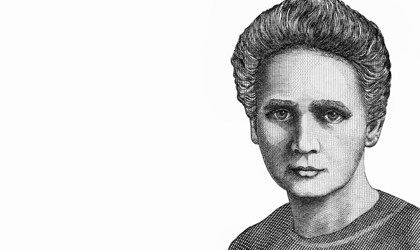 drawing of Marie Curie