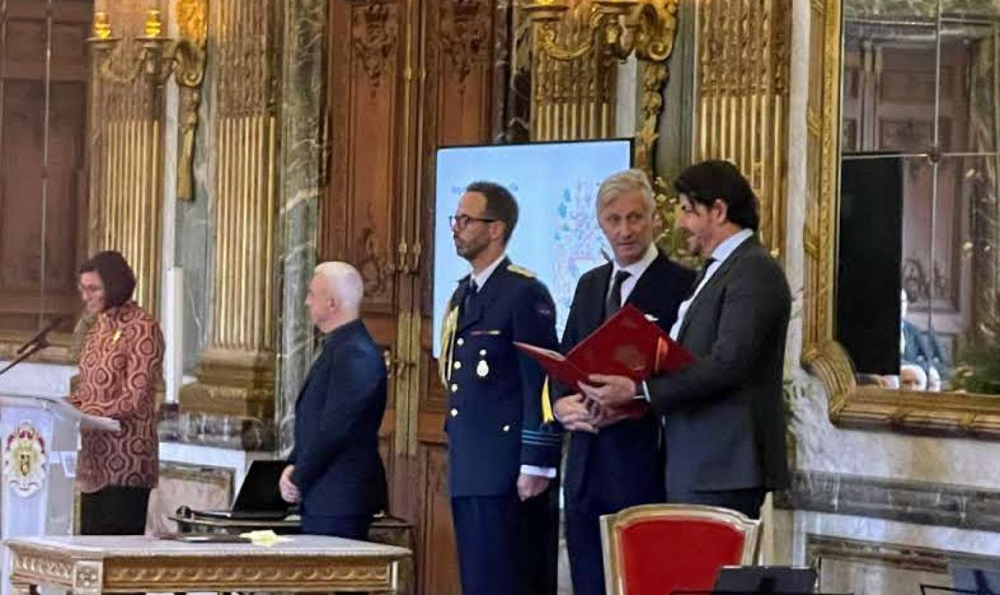 Koning Filip met Baron Olivier vanden Eynde Koning Filip met Baron Olivier vanden Eynde