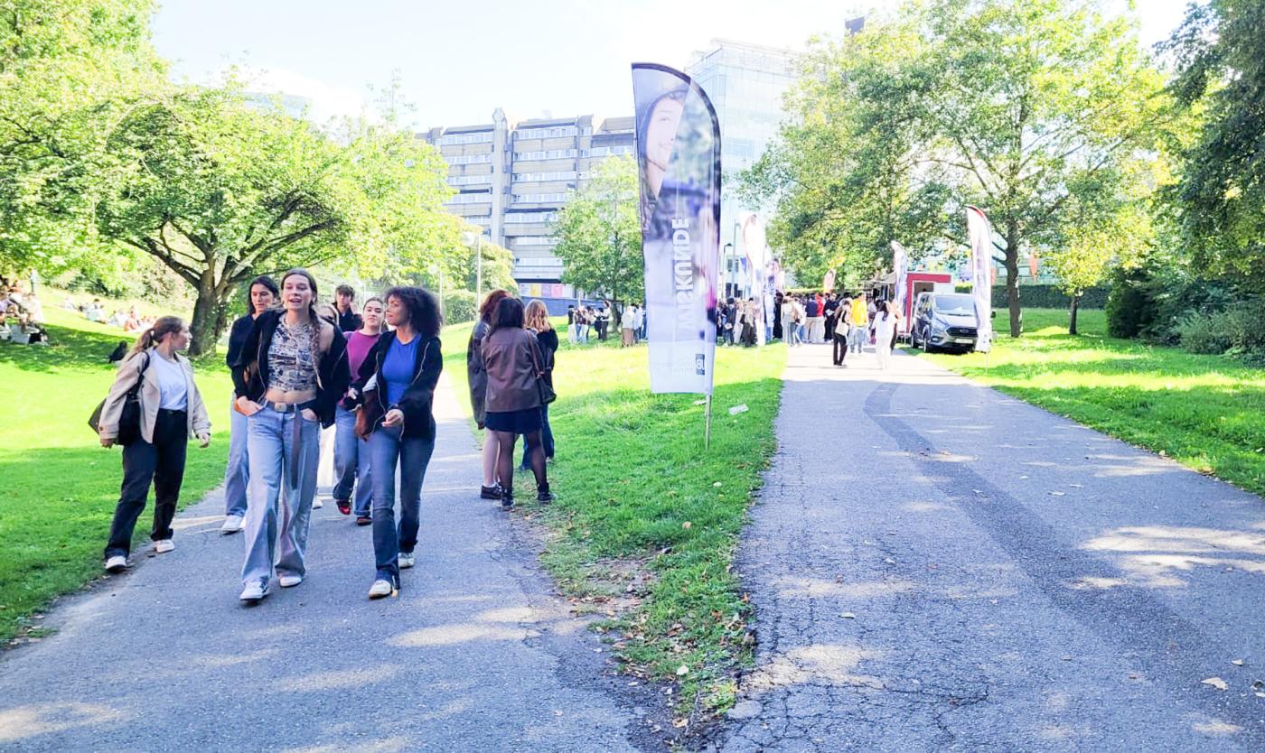 Studenten op onthaalweek van de VUB 