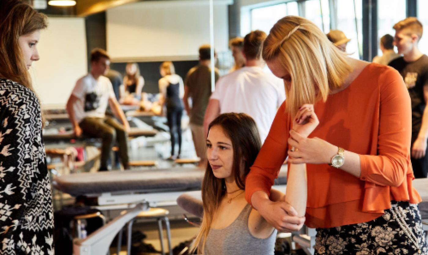 Manual therapy Manual therapy on student's arm
