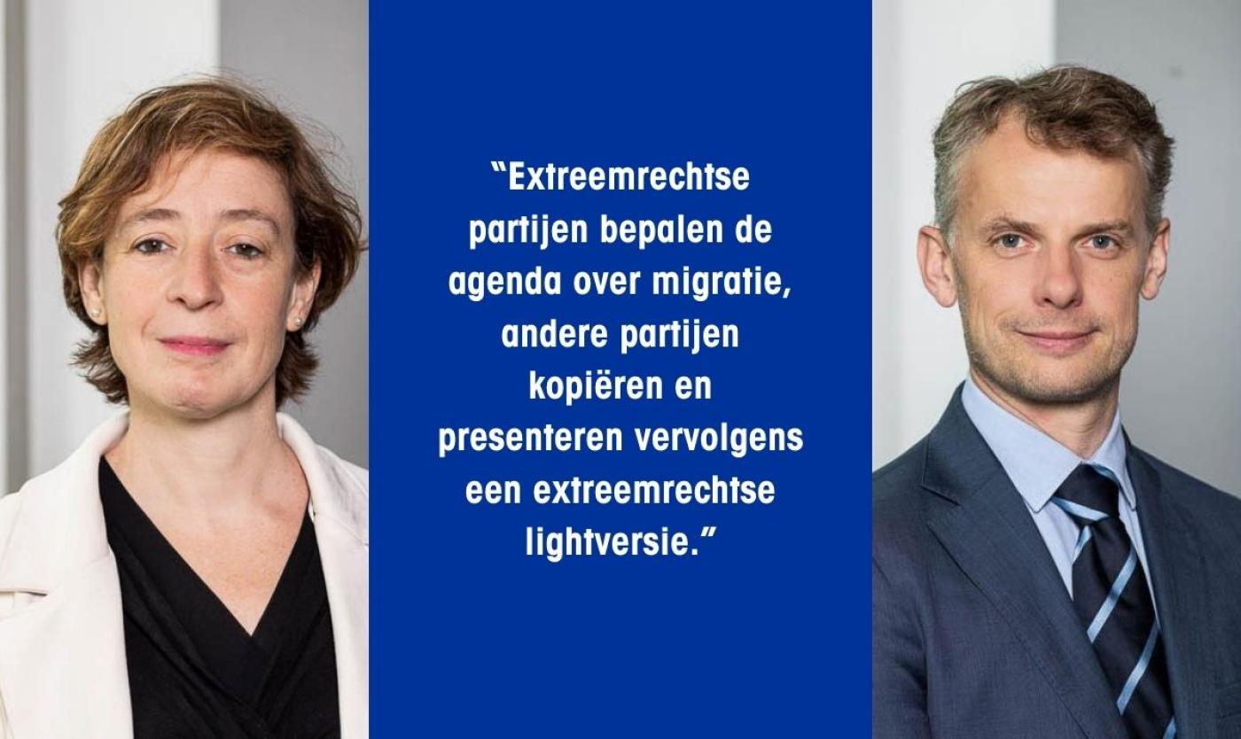 Quote Florian Trauner: De extreemrechtse partijen bepalen de agenda over migratie, andere partijen kopiëren en presenteren vervolgens een extreemrechtse lightversie. 