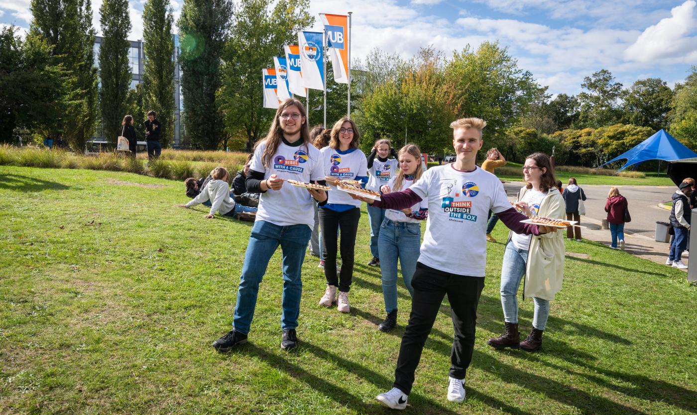 VUB-studenten op onthaaldag