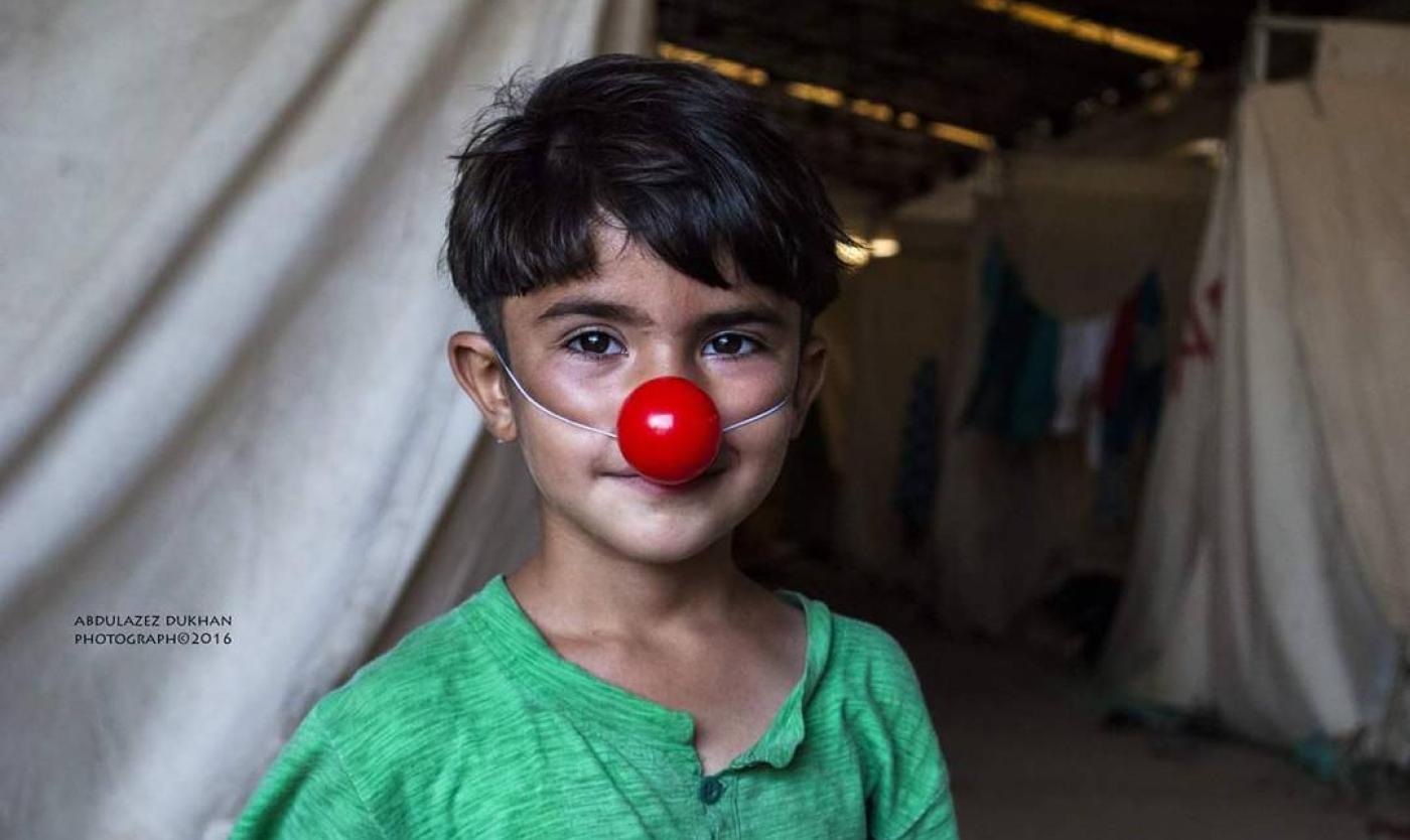 Portret kindje in vluchtelingenkamp