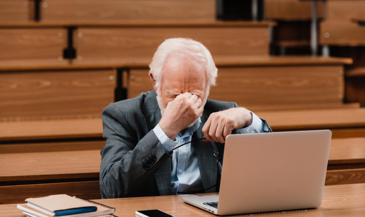 Vermoeide professor 