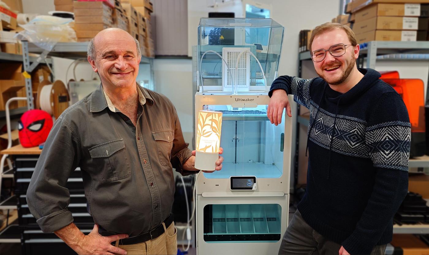 VUB-alumnus Wesly Jacobs (R) met Marc Goldchstein