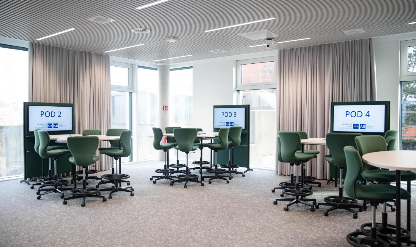 Het LIC biedt VUB en ULB-studenten diverse leeromgevingen en studeerplekken aan.