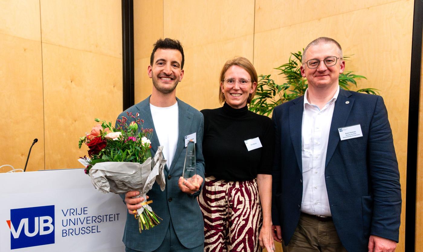 Jonathan Baldan viert zijn prijs