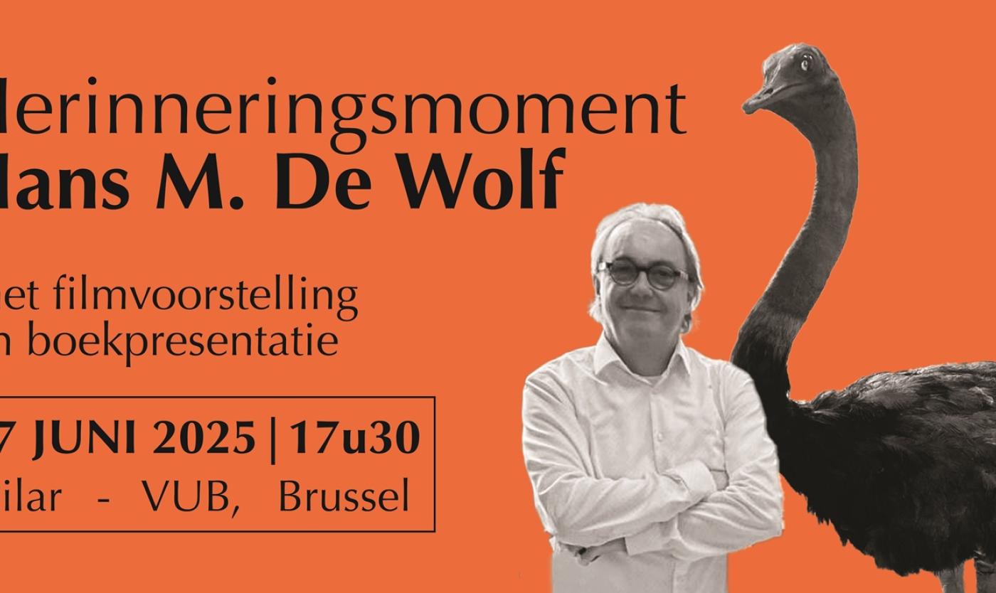 Uitnodiging voor herinneringsmoment met Hans De Wolf Hans met struisvogel
