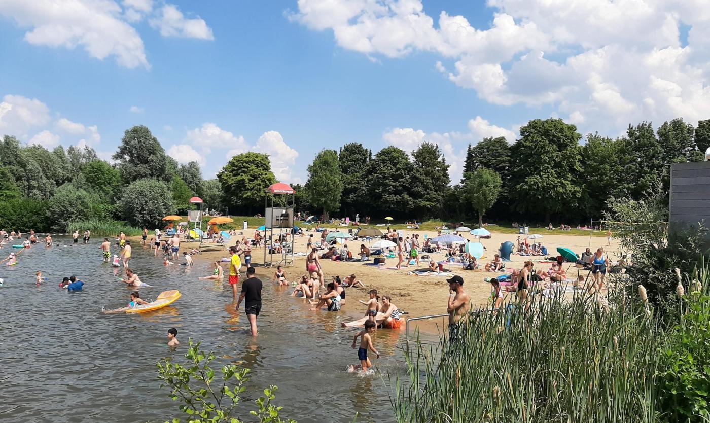 Zwemmen in een recreatiedomein