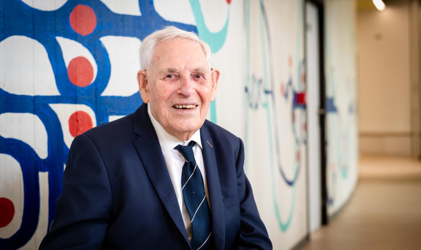 VUB pionier Sylvain Loccufier in het Braemgebouw