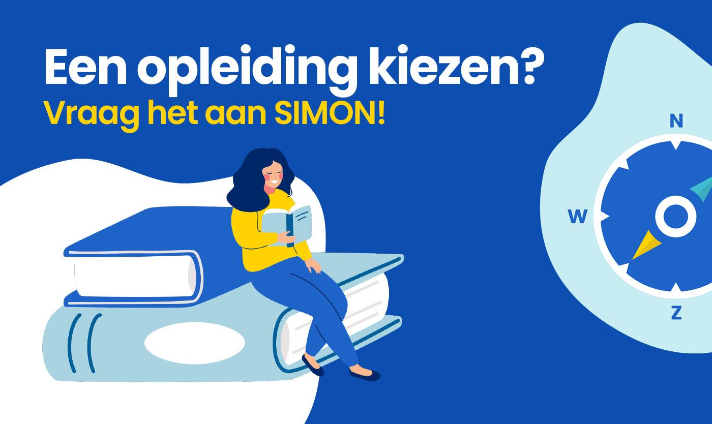 Flyer van de studiebegeleidingstool SIMON