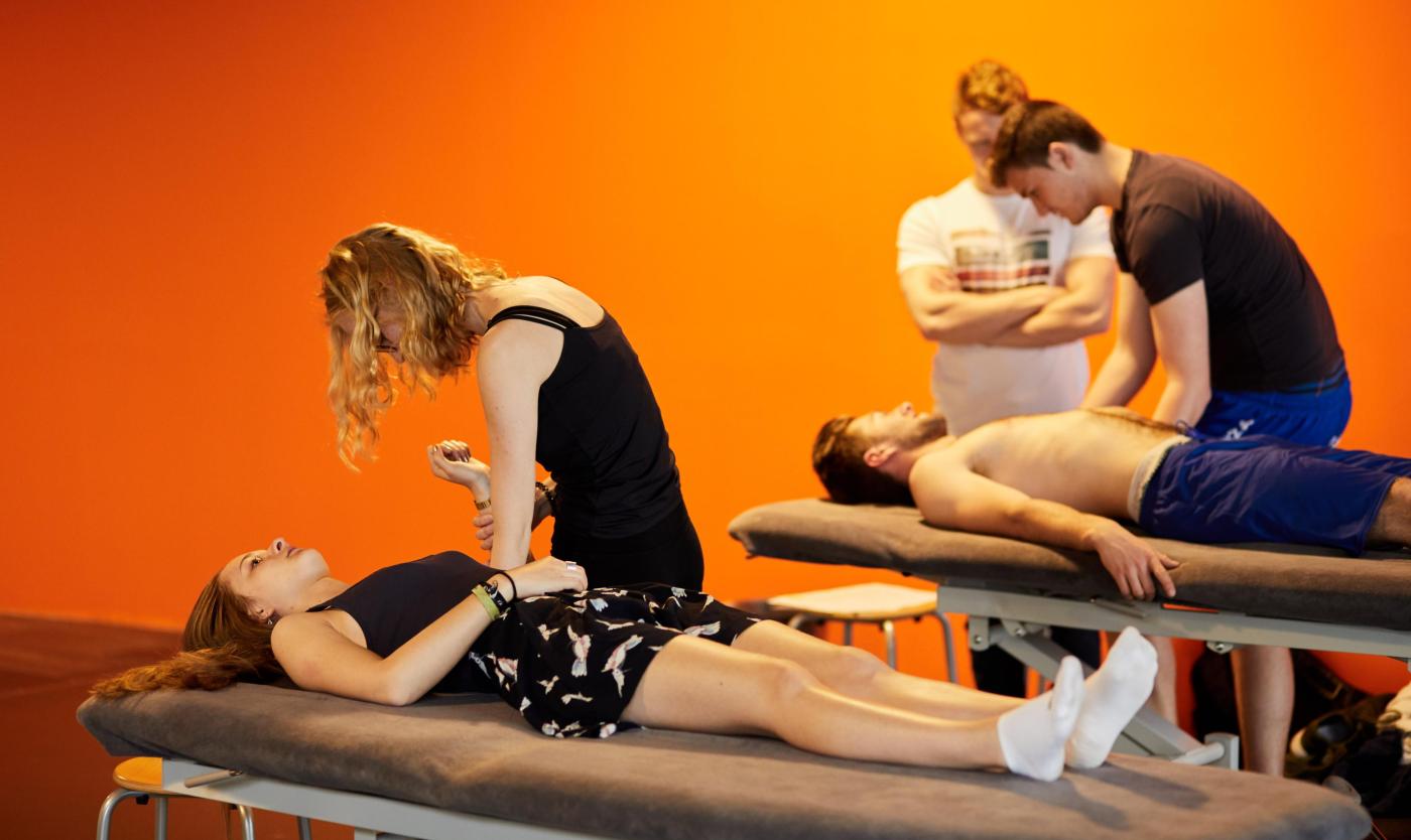 Studenten kinesitherapie aan de VUB 