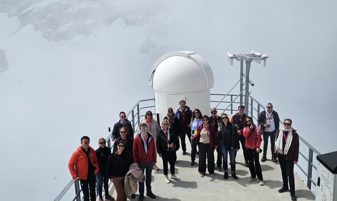 Belgian university delegation visits Jungfraujoch reseach centre and Sphinx Observatory