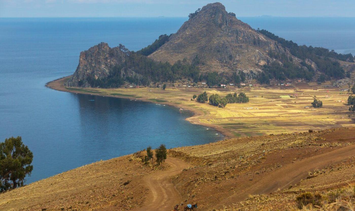 Titicacameer meer in Bolivia