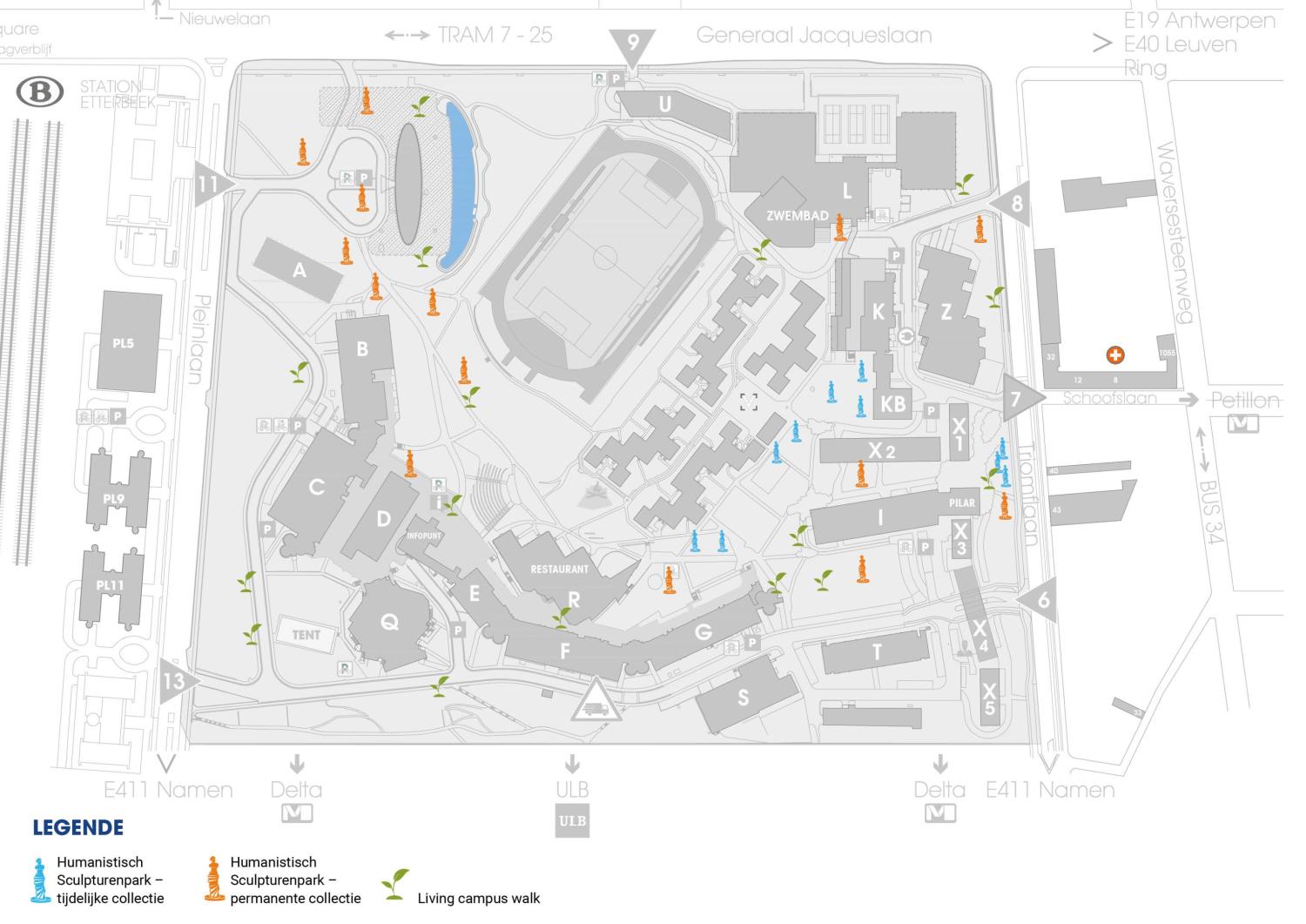 2022_Living Campus Walk_Overzichtskaart_Etterbeek_VUB