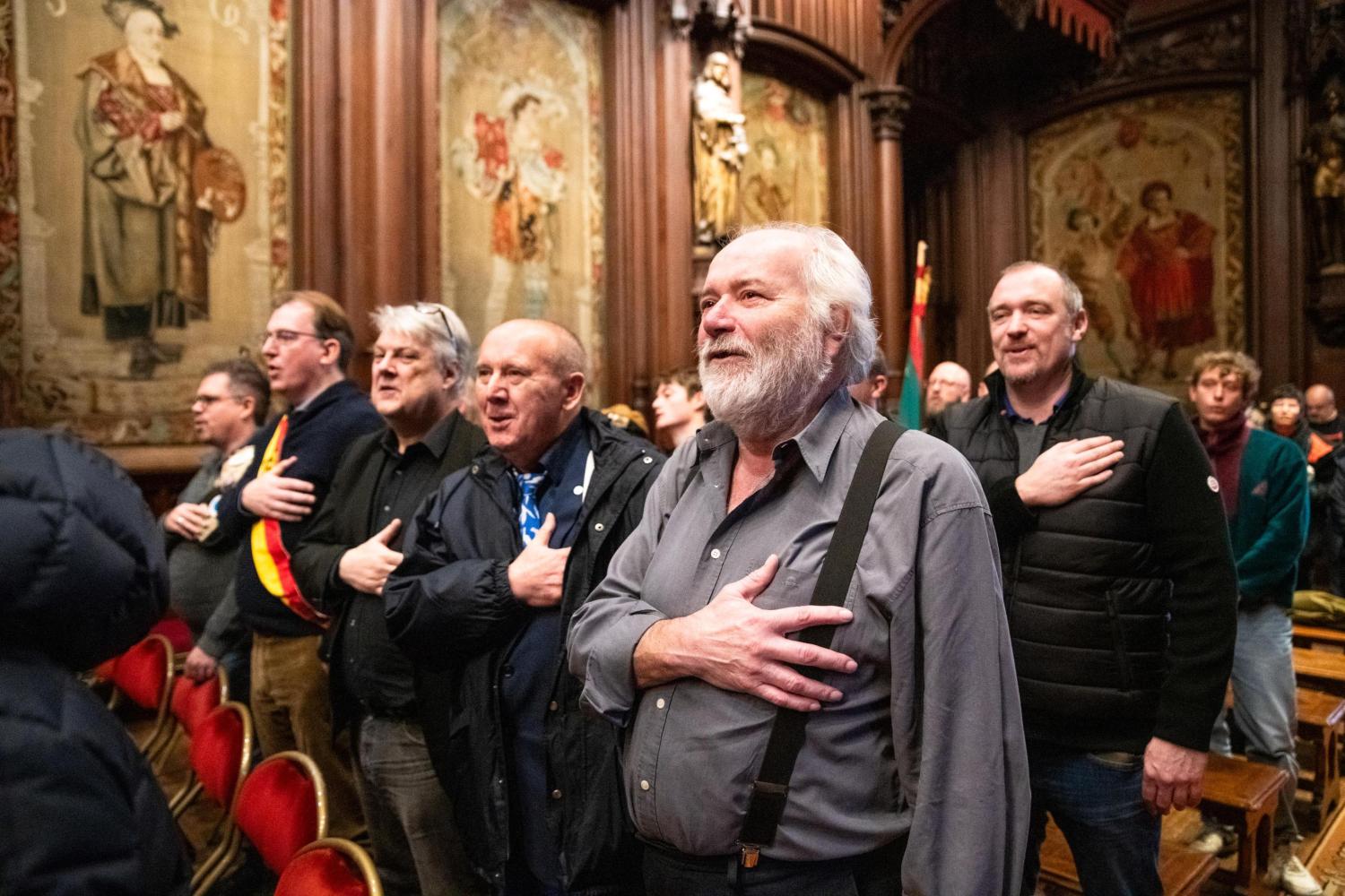 Het Lied van Geen Taal in het stadhuis van Brussel