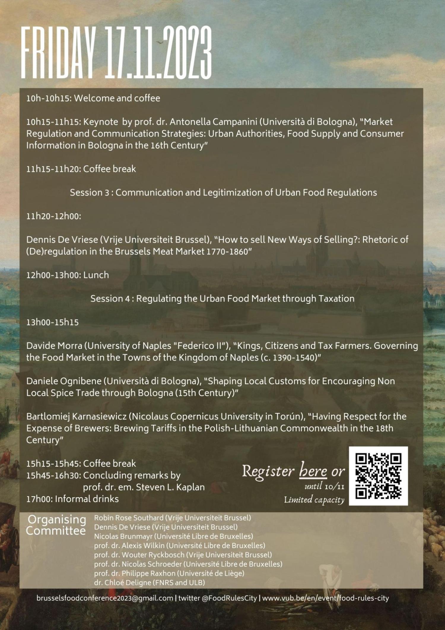 Conference 'Food, Rules, and the City' Programme 