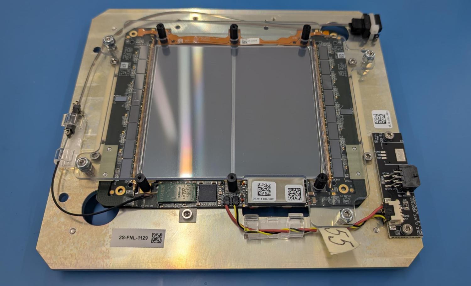 Afgewerkte sensormodule voor het CERN