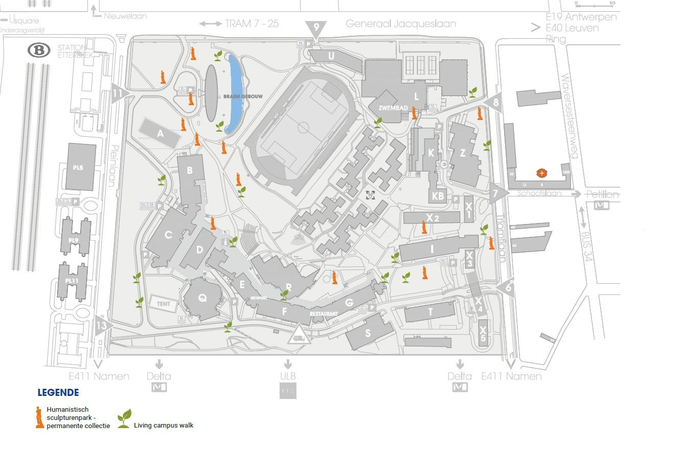 plattegrond sculturenpark en living campus