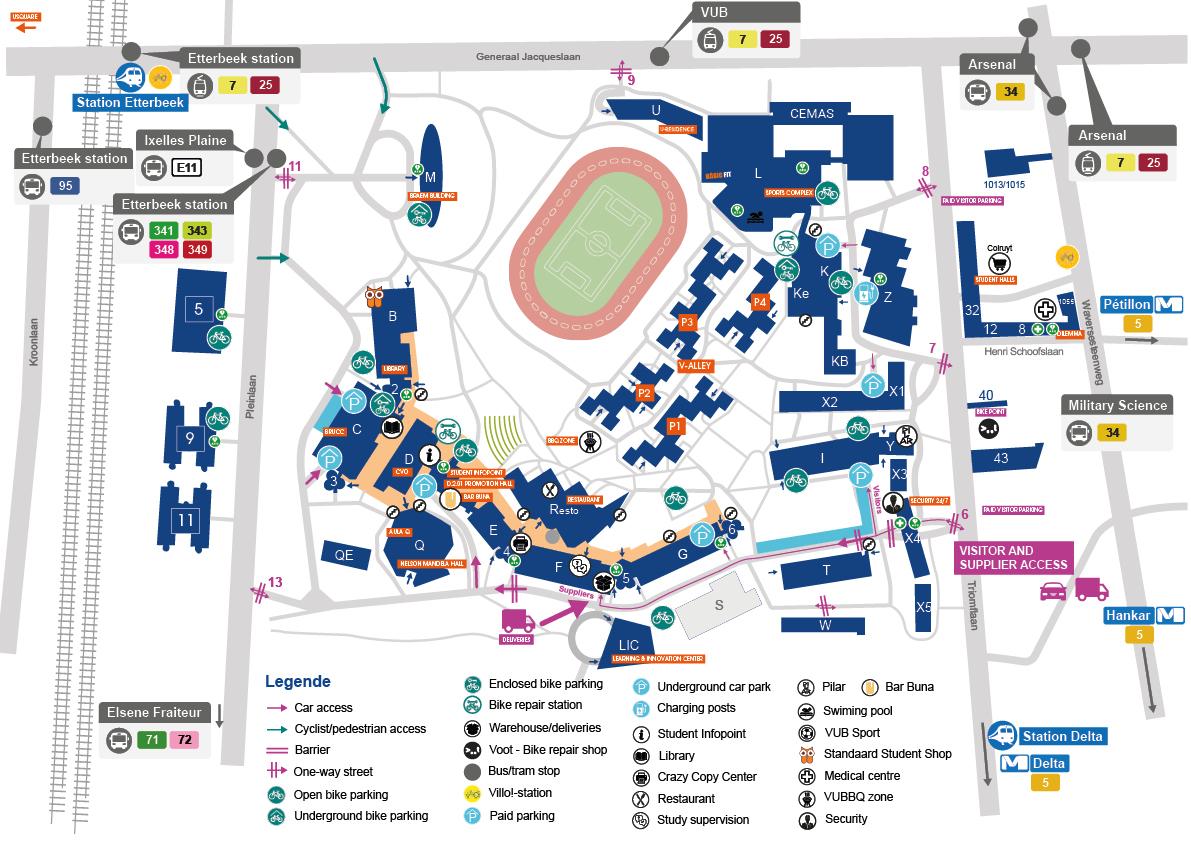 ENGLISH Campus plan Main Campus Etterbeek