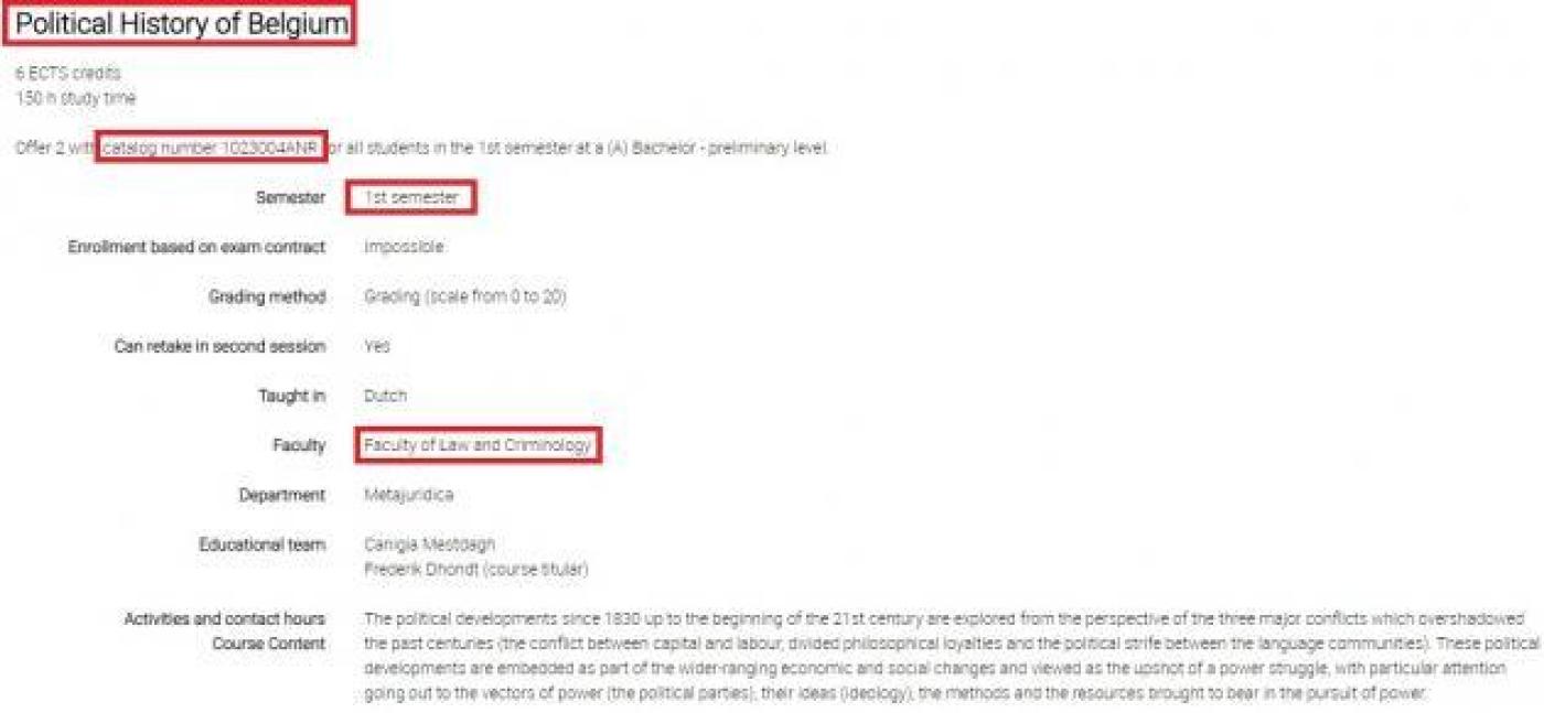 ECTS credits ECTS credits