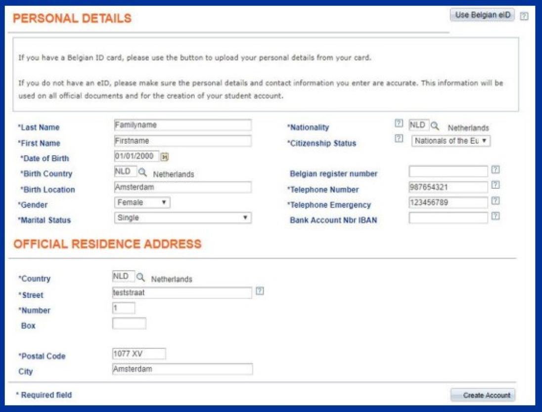 Personal details Personal details