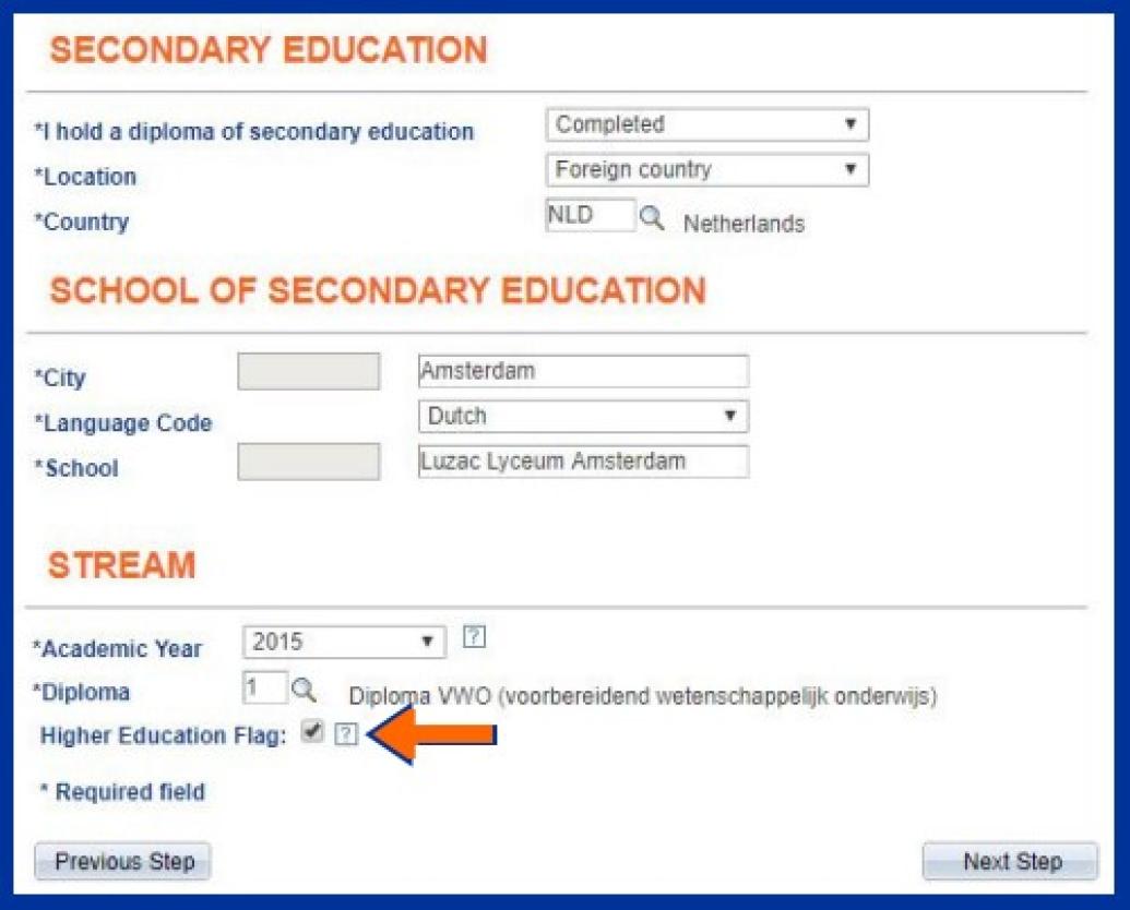 Prior education Prior education