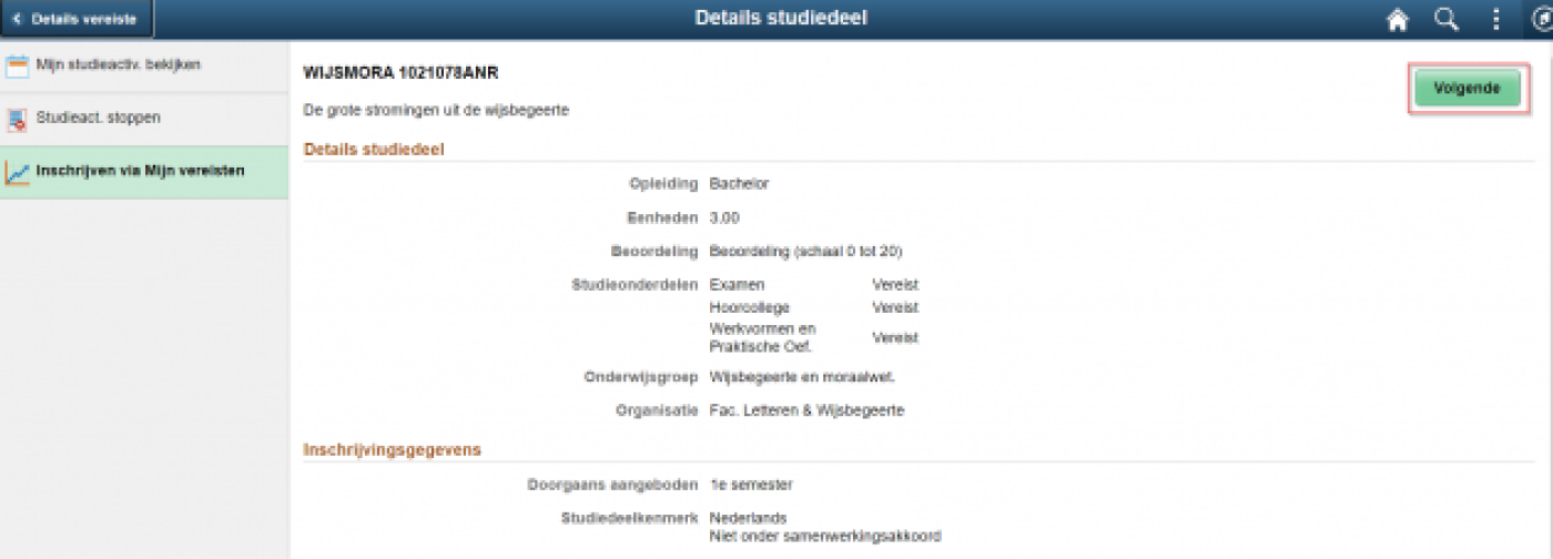 Vakkenregistratie Vakkenregistratie