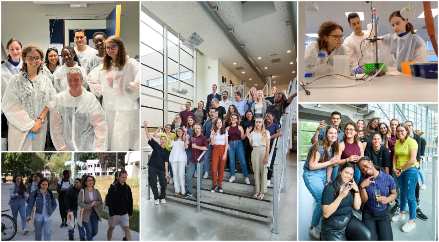 Een collage van foto's van Biotech Summer School 2022 biotech summer school