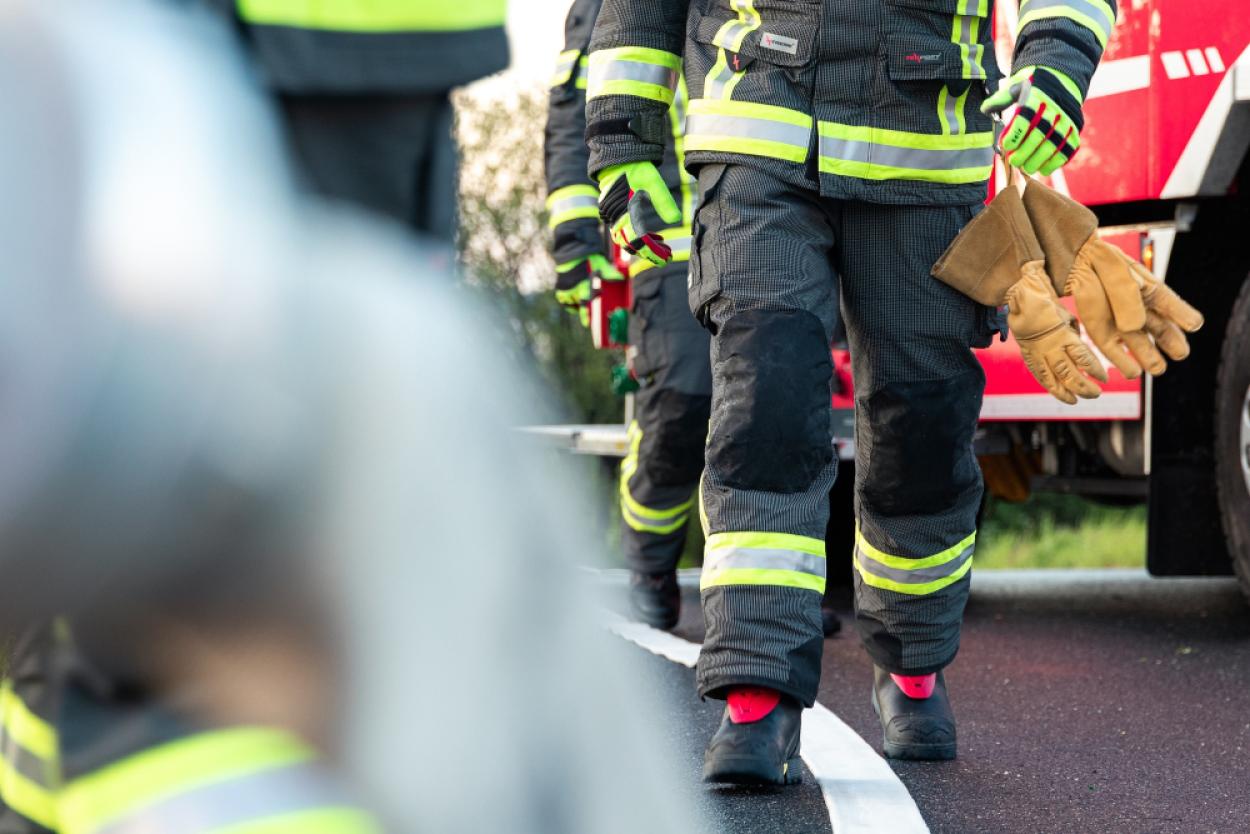 Fire fighters at work Fire fighters