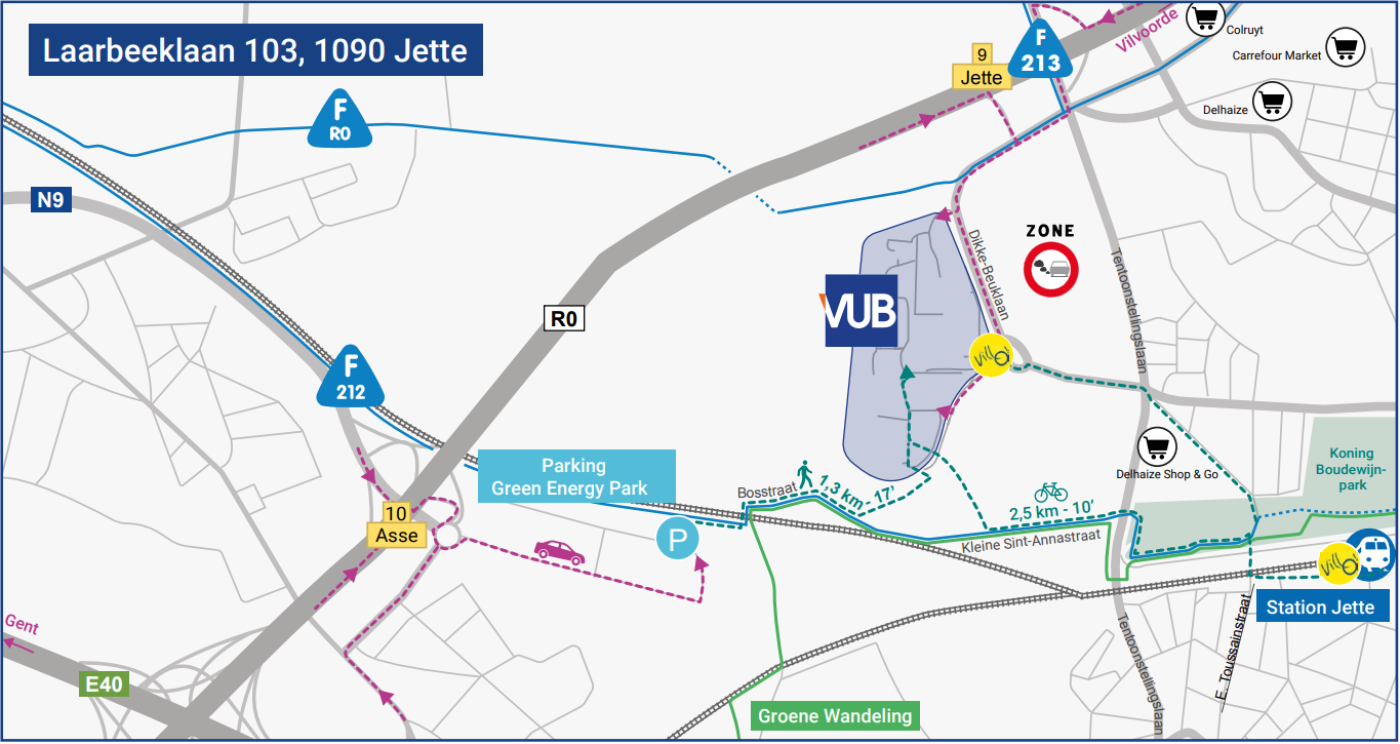 Omgeving VUB Health campus Jette