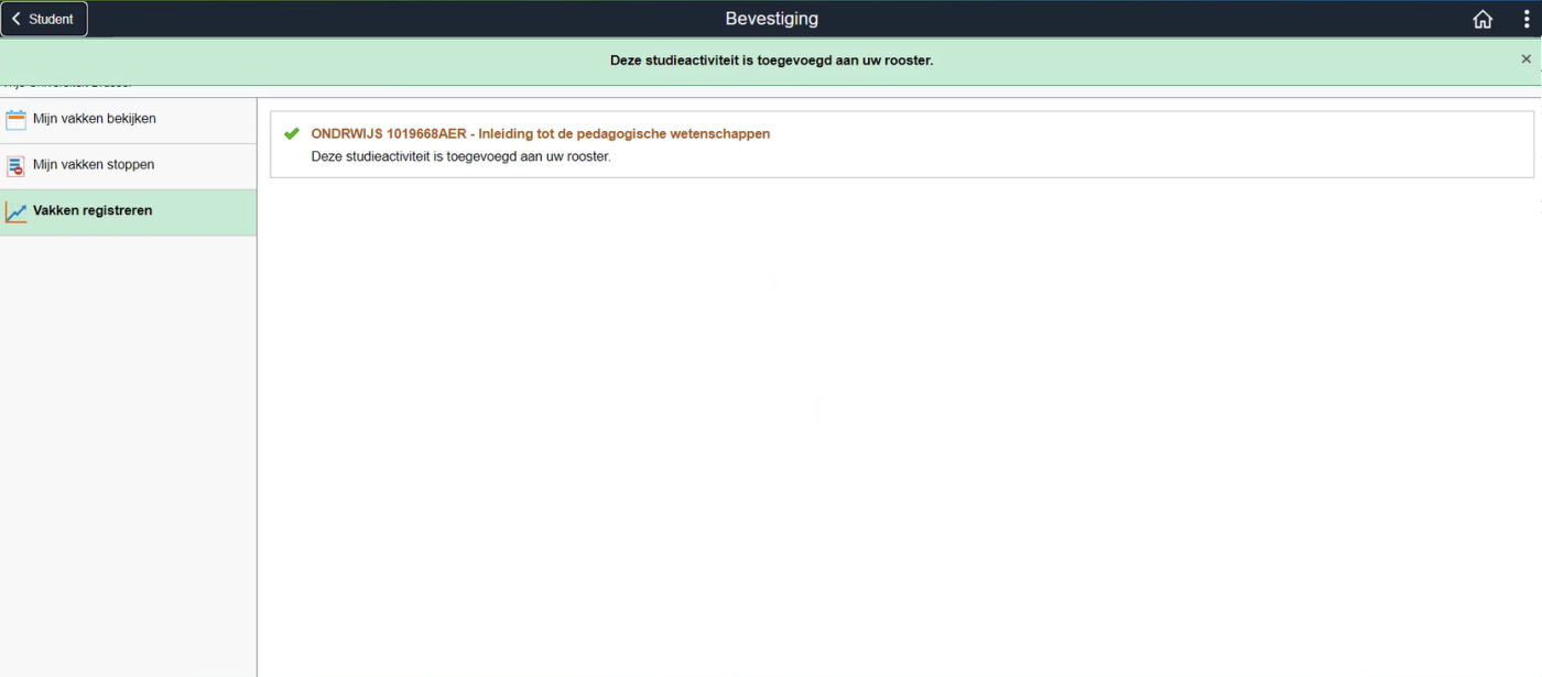 Vakkenregistratie Vakkenregistratie