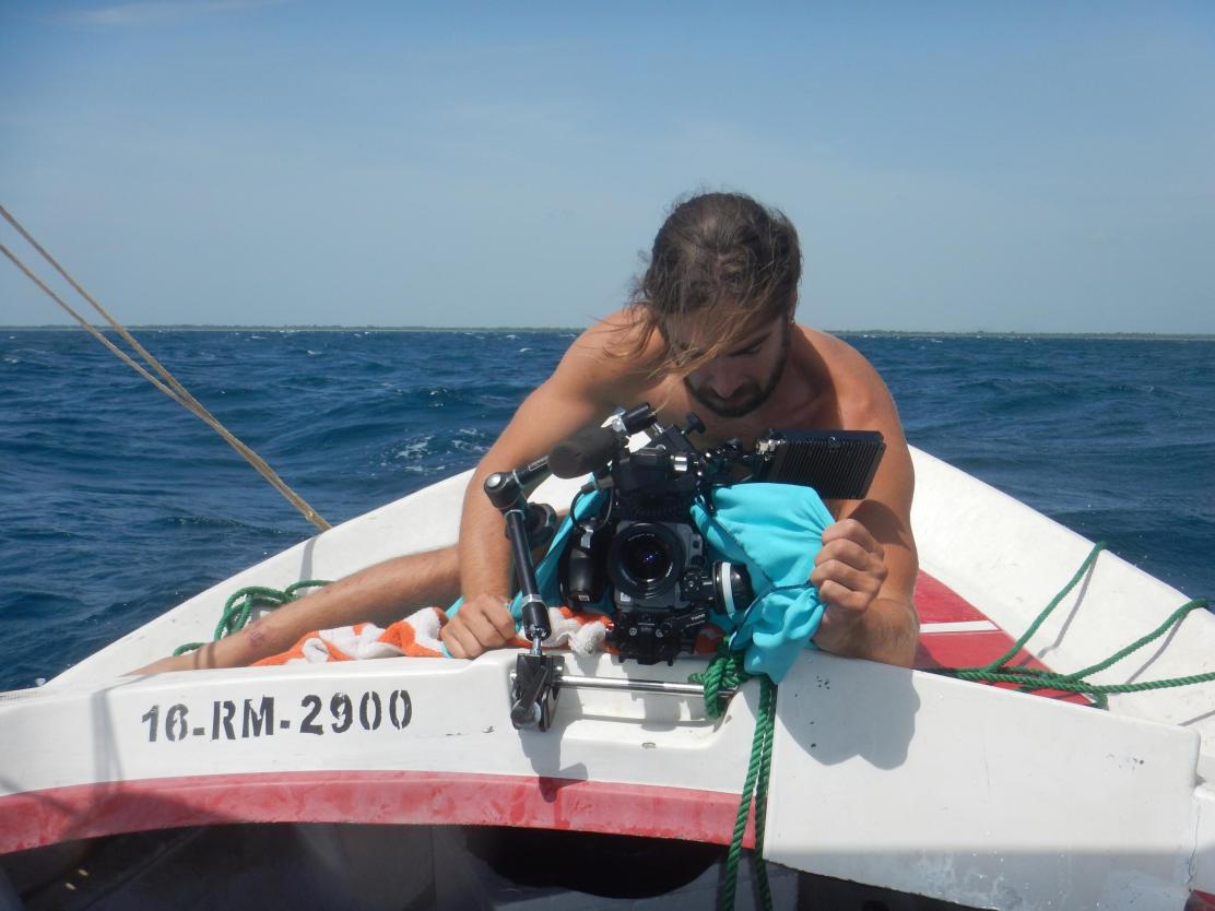 Fotograaf op boot