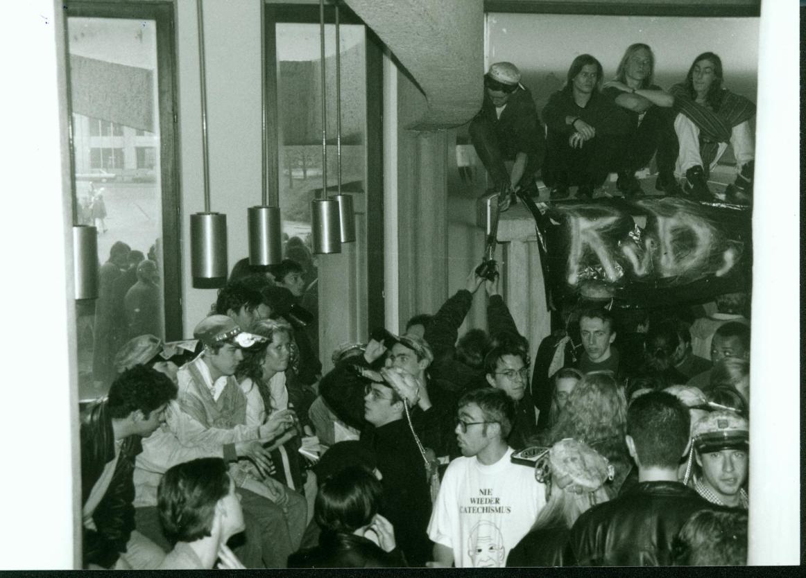 Bezetting van het Braemgebouw door studenten in 1994 Bezetting van het Braemgebouw door studenten in 1994