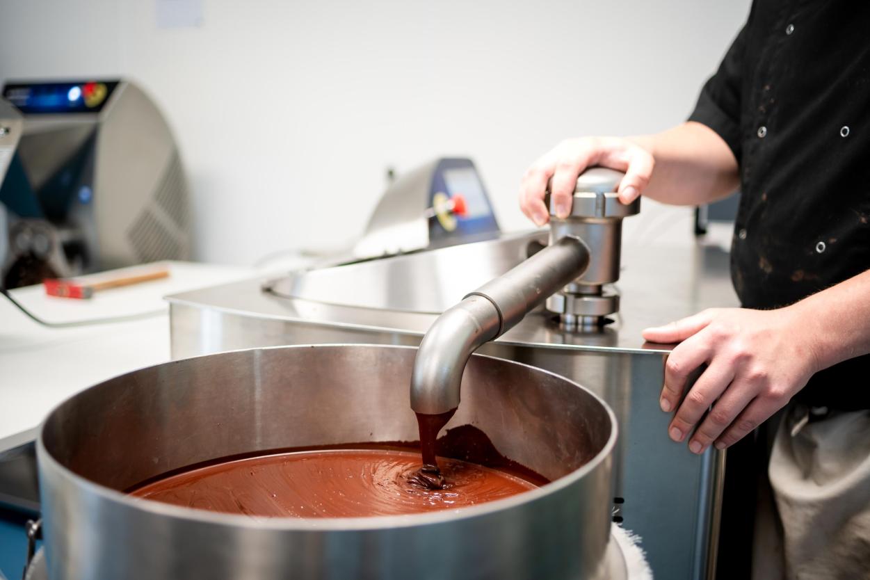 Chocolade in de VUB Fermented Food Pilot Plant 