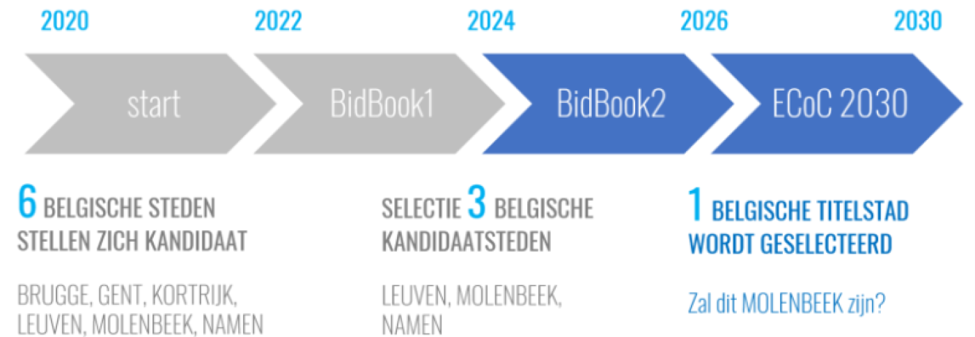Overzicht kandidatuur Molenbeek als culturele hoofdstad