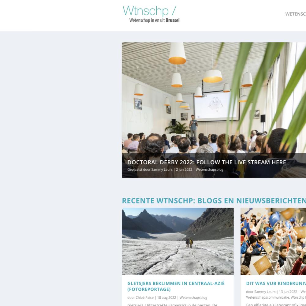 2022_Screenshot website wetenschap in Brussel