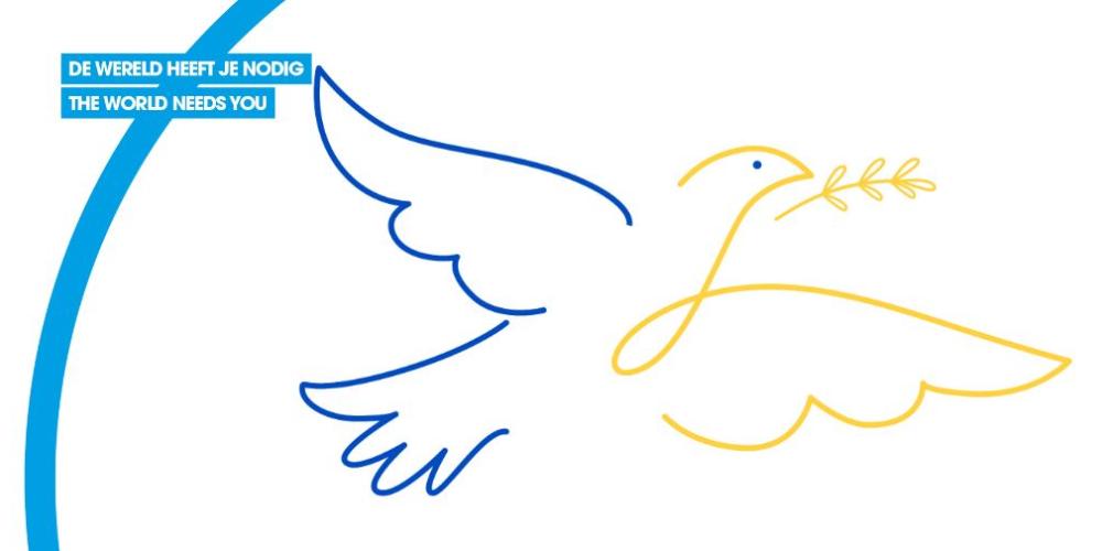 Vrijheidsvolgel Blauw/geel oorlog in Oekraïne