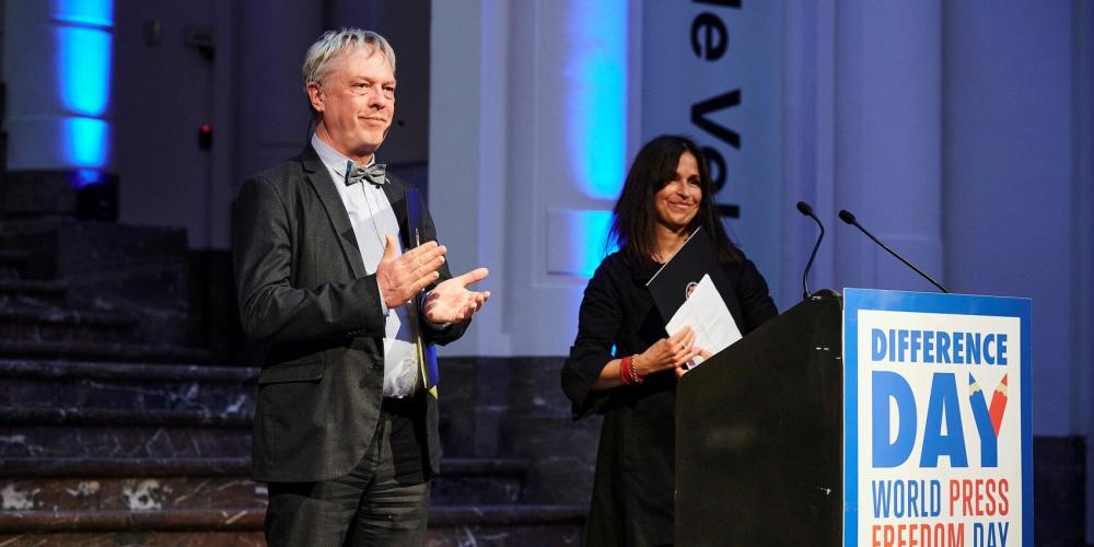 Huidig rector Jan Danckaert op Difference Day 2022 Jan Danckaert op Difference Day 2022