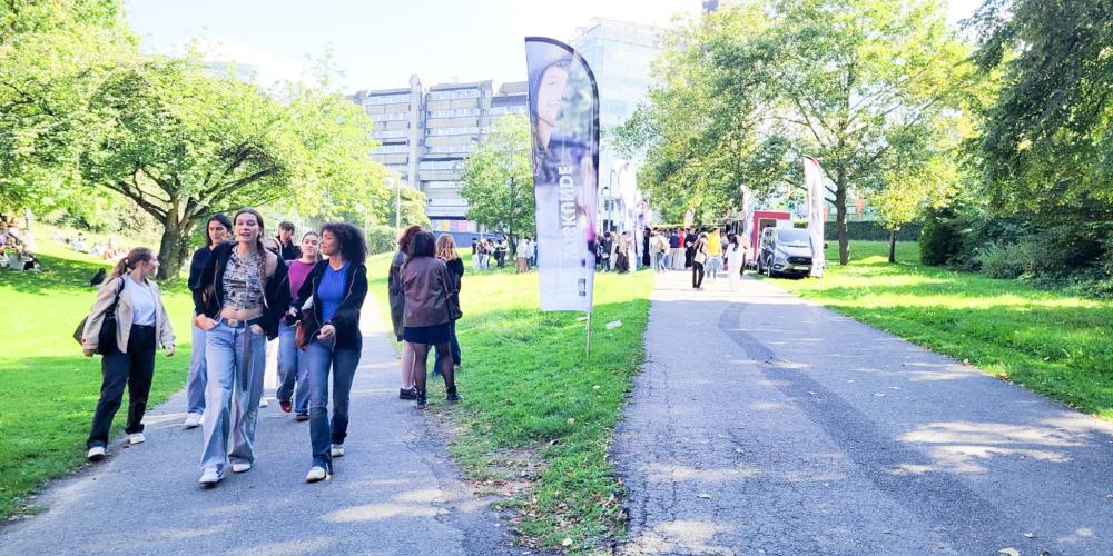 Studenten op onthaalweek van de VUB 