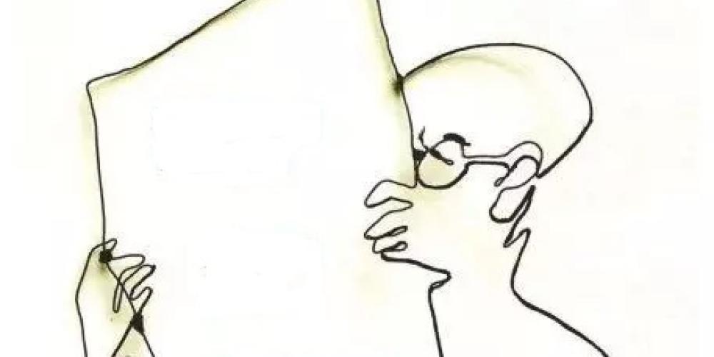 Tekening van GAL naar aanleiding van overzichtstentoonstelling Tekening van GAL naar aanleiding van overzichtstentoonstelling