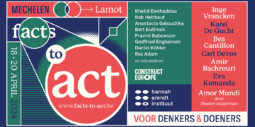 Campagnebeeld Facts to Act Campagnebeeld Facts to Act met namen van sprekers
