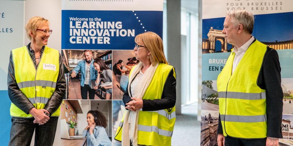 Rectoren VUB en ULB en Minister Lalieux 