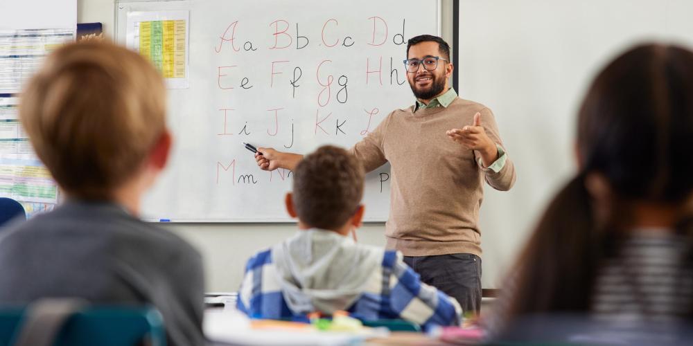 Leerkracht voor een klas