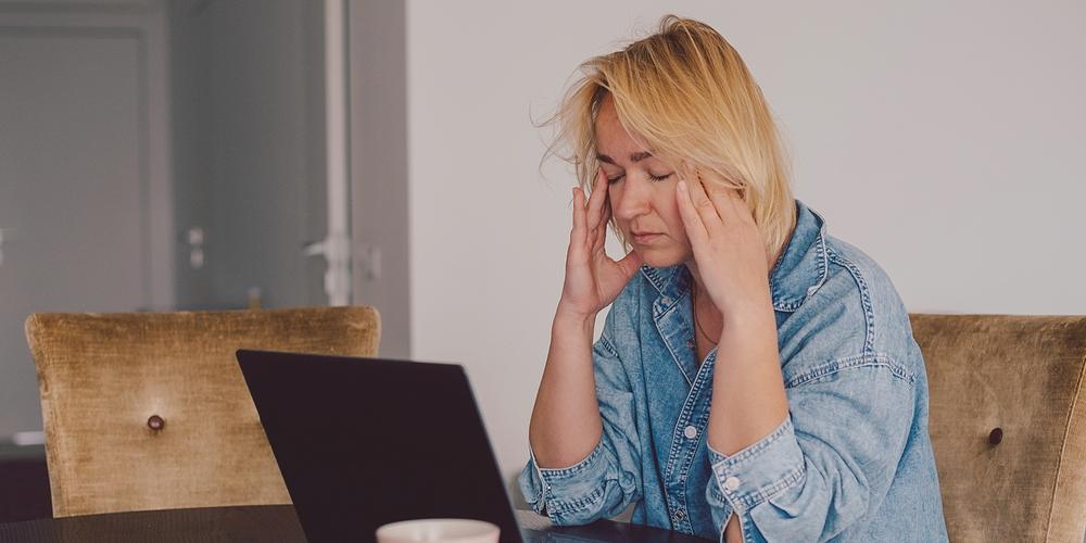 stresserende vrouw