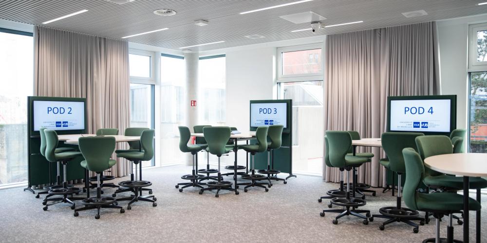 Het LIC biedt VUB en ULB-studenten diverse leeromgevingen en studeerplekken aan.