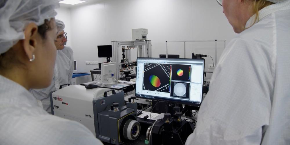 People having a workshop in a cleanroom