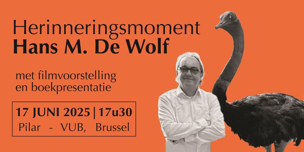 Uitnodiging voor herinneringsmoment met Hans De Wolf Hans met struisvogel