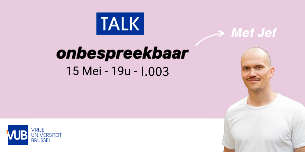 poster onbespreekbaar met foto van Jef